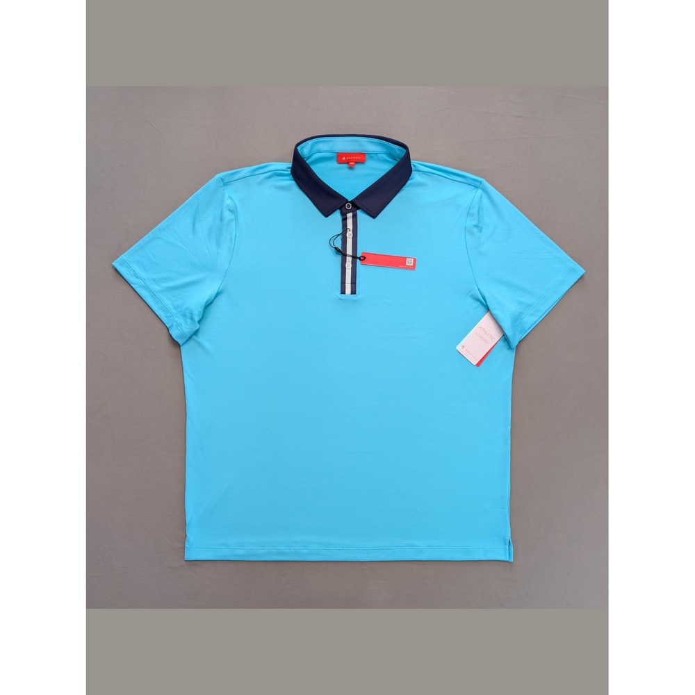 Redvanly Monroe Polo XXL Blue Curacao Golf Performance Stretch NWT